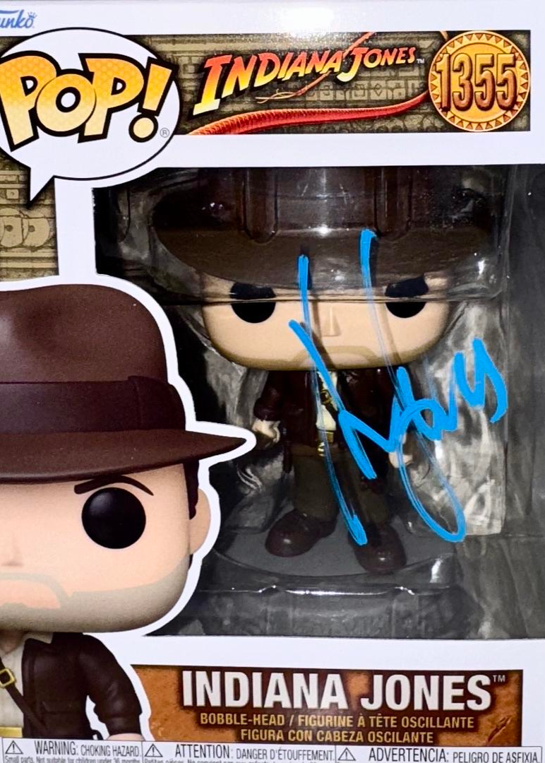 Harrison Ford Signed Funko Pop #1355 (Indiana Jones) - Beckett COA w/full letter of authenticity